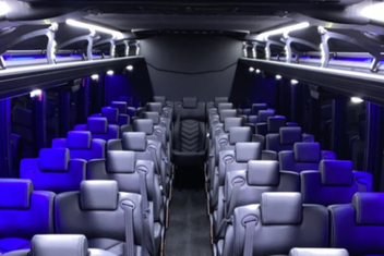 Grand Prairie Charter Bus Interior